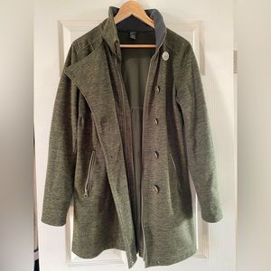 Prana Green Thigh Length Jacket